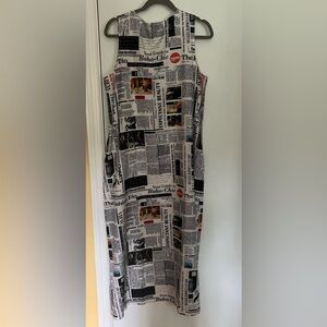 Newspaper Print Dress